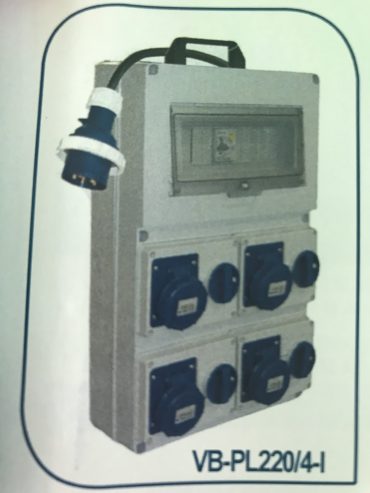 Quadro portatile 4 prese interblocc. termoplastico 220