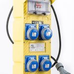 Quadro elettrico di derivazione monofase per cantiere a 4 Prese