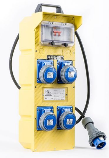 Quadro elettrico di derivazione monofase per cantiere a 4 Prese