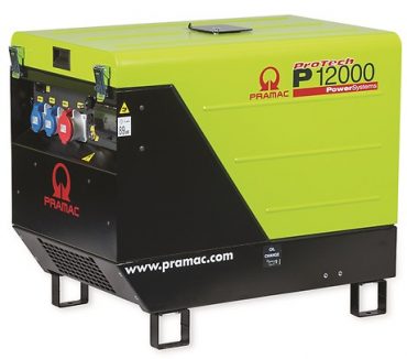 PRAMAC P12000 GENERATORE DI CORRENTE A BENZINA TRIFASE QUADRO CONN DPP kW 11,8