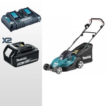 MAKITA DLM431PT2 RASAERBA A SPINTA 2X LI-ION 18V 5,0 AH 43 CM RACCOLTA 50 L