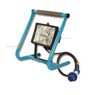 PROIETTORE FARETTO FARO LAMPADA CANTIERE IRIDE 400 W SHUKO