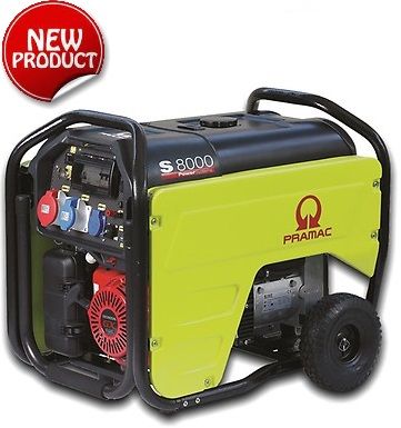 PRAMAC S8000 GENERATORE DI CORRENTE A BENZINA TRIFASE QUADRO CONN kW 7